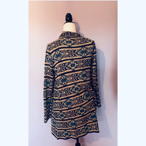 Lucky Brand Open Front Waterfall Aztec Print cardigan - Picture 4 of 4